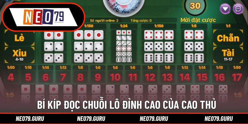 Bí kíp đọc chuỗi lô đỉnh cao của cao thủ