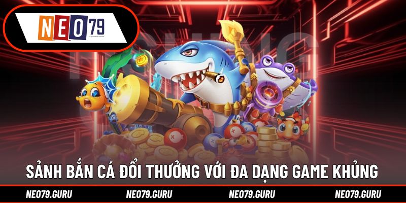 Sảnh bắn cá đổi thưởng với đa dạng game khủng